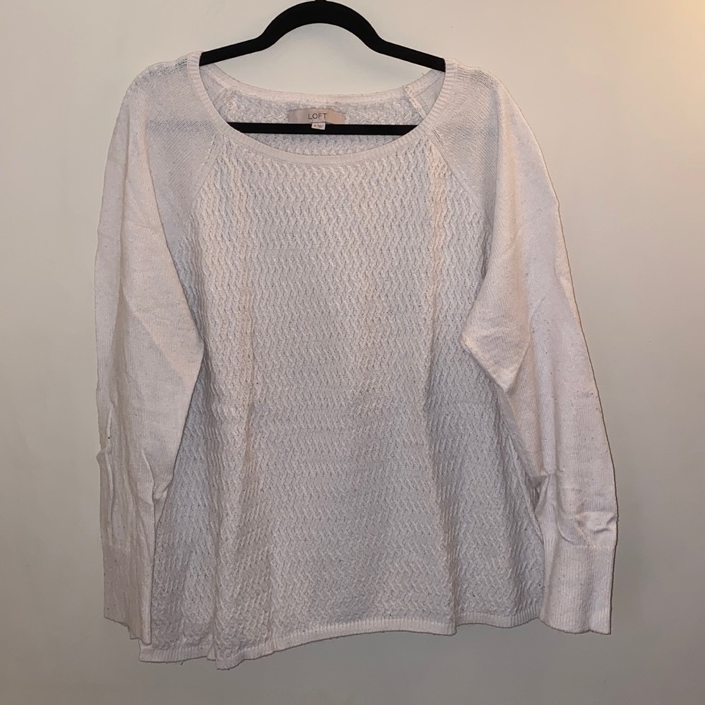 Ann Taylor Loft white sweater